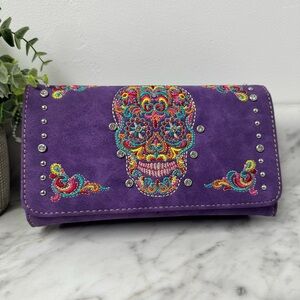 American Bling NWT Skull Wallet Crossbody